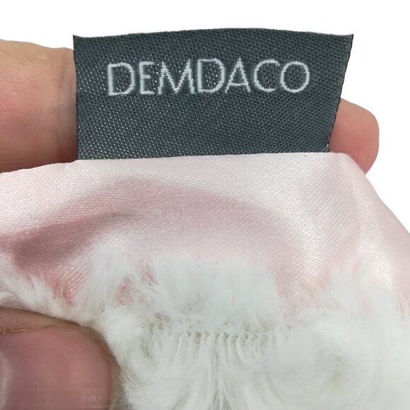 Demdaco Jesus Loves Me Lovey Lovie Security Blanket Teether Taggie White Pink - Picture 10 of 10